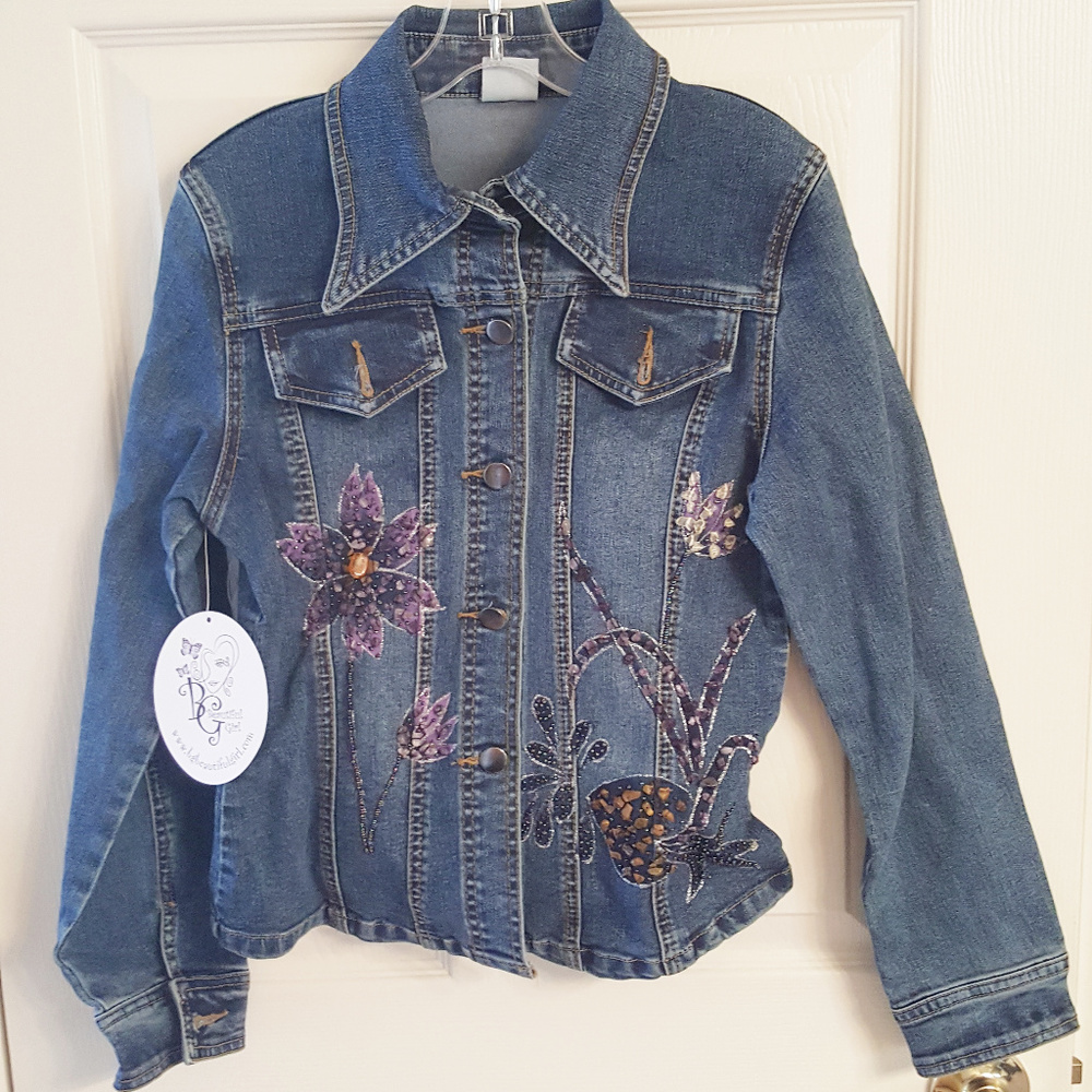 GIRLS Denim JACKET EMBELLISHED NWT Beautiful Girl